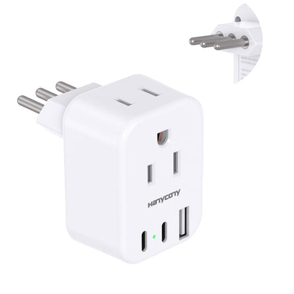 South Africa Travel Plug Adapter, HANYCONY Type M Power Adapter with 2 AC Outlets 3 USB Ports(2 USB C) for US to South Africa Botswana Namibia India Nepal Bhutan Sri Lanka
