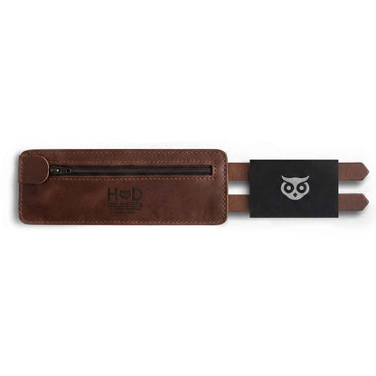 Hide & Drink, Stylish Wrist Wallet Cuff XL, Wristband with Secret Pouch, Cash Holder, Money Organizer, Full Grain Leather, Handmade, Bourbon Brown