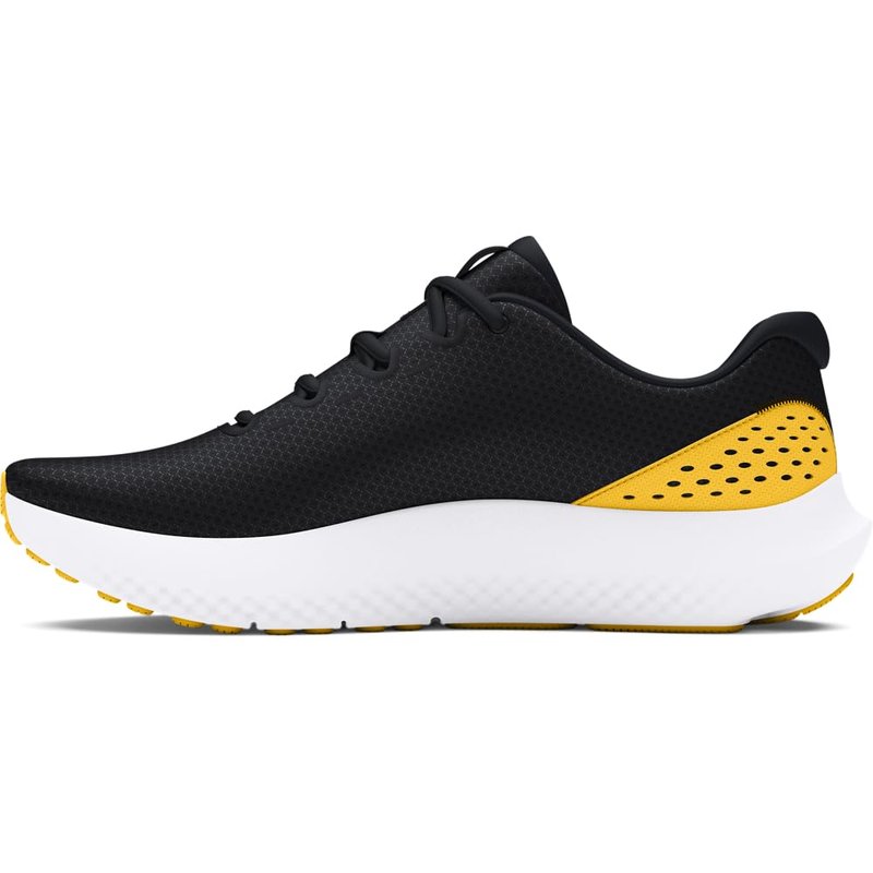 Under Armour Men's Charged Surge 4, (003) Black/Taxi/Taxi, 14, US