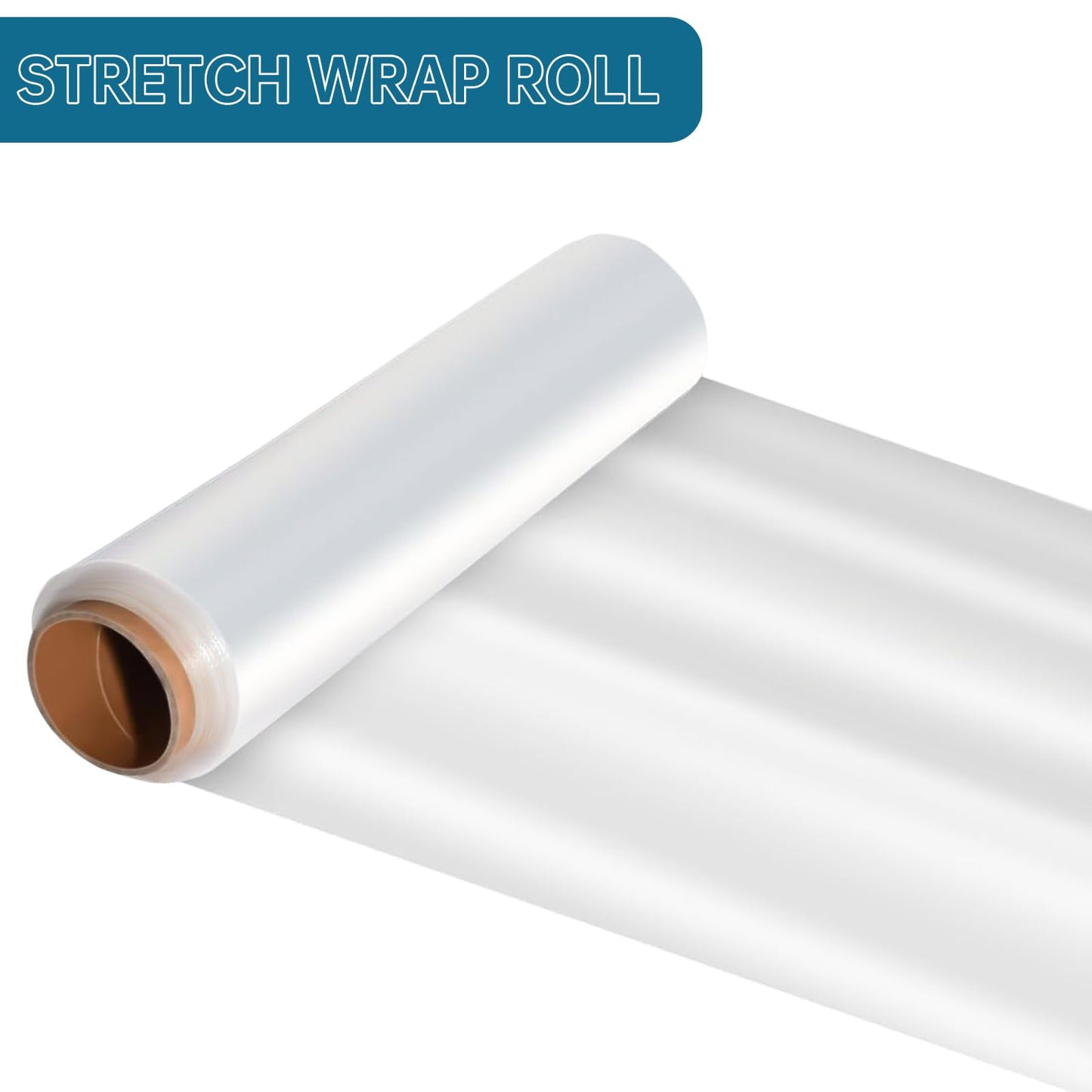 Stretch Film Shrink Wrap Roll 20" x 1500FT, Heavy Duty 80 Gauge Stretch Wrap Roll, Industrial Plastic Wrap for Moving, 800% Stretch for Packing, Pallets, Shipping&Furniture Protection(4 Roll Clear)