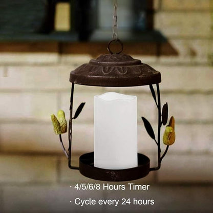 salipt Flameless Candle, LED Waterproof Candles Set of 8 (D 3'' X H3''3''4''4''5''5''6''6'') Battery Operated Candles,Flameless Candles,Resin Plastic,Indoor Outdoor Use,White