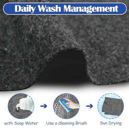 Ogrmar 6x8.2FT Outdoor Storage Shed Mat, Waterproof Felt & PE Backing, Non-Slip, Easy to Clean & Cut, Gray