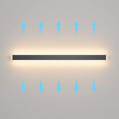 Aipsun Exterior Wall Lights 47.2inch Long Strip Modern Outdoor Wall Sconce, Rectangular Black LED Wall Mount Lighting 3000K for House Porch Corridor(1 Pack)