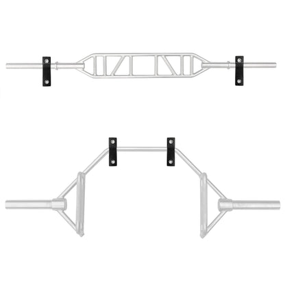 Luwint Set of 2 Single Barbell Holder Wall Mount, Horizontal Gym Bar Storage Wall Rack for Olympic and Standard Bars