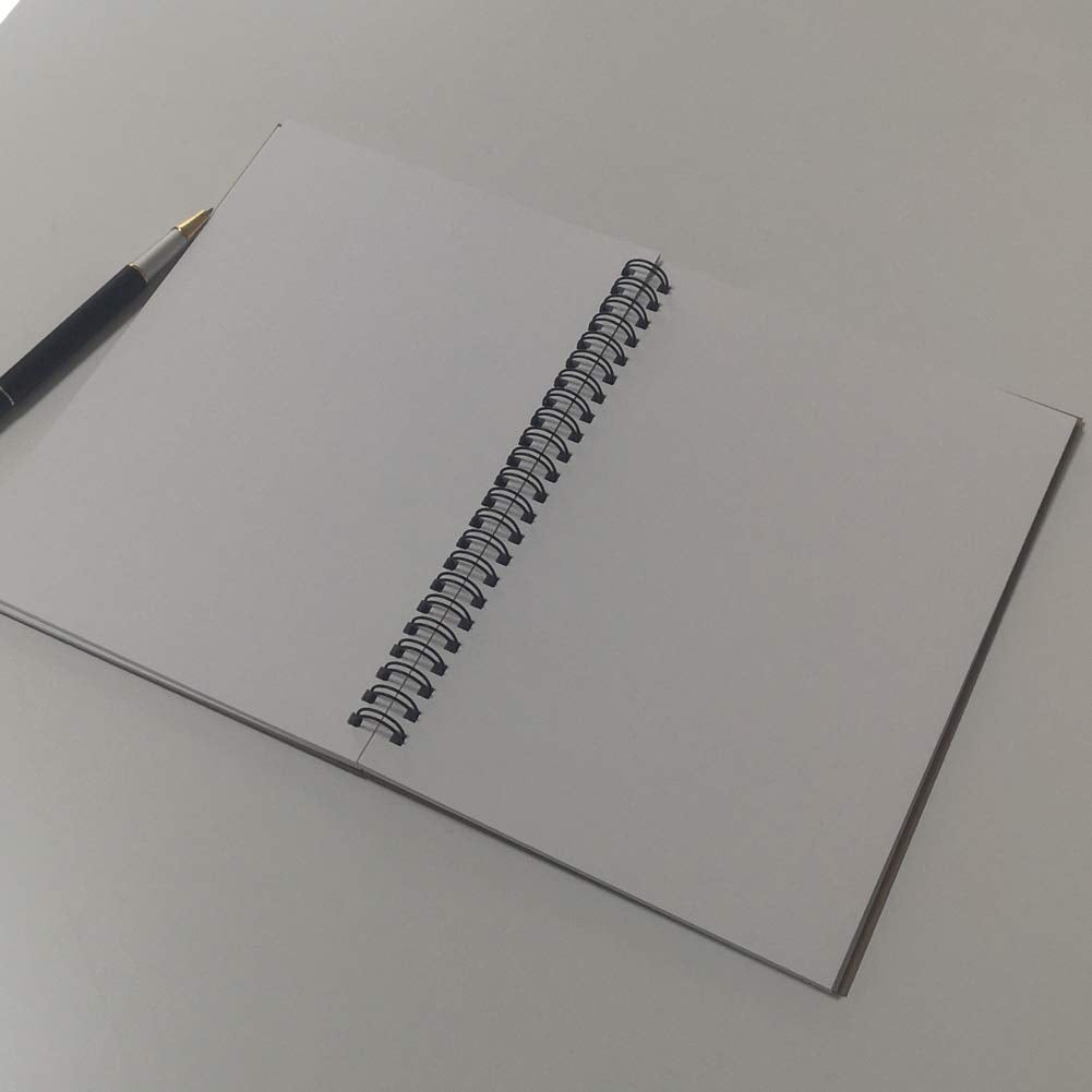 YUREE A5 Spiral Notebook Blank, 100gsm Thick Paper & Hard Kraft Cover, 60 Sheets (120 Pages), 8.35" x 5.9", Brown, 5 Pack