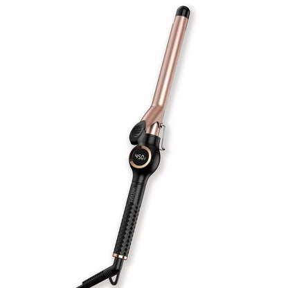Large Curling Iron 2 Inch, Ceramic Long Barrel Hair Curling Wand, Hair Styling Tool, Dual Voltage, LCD Display, Black