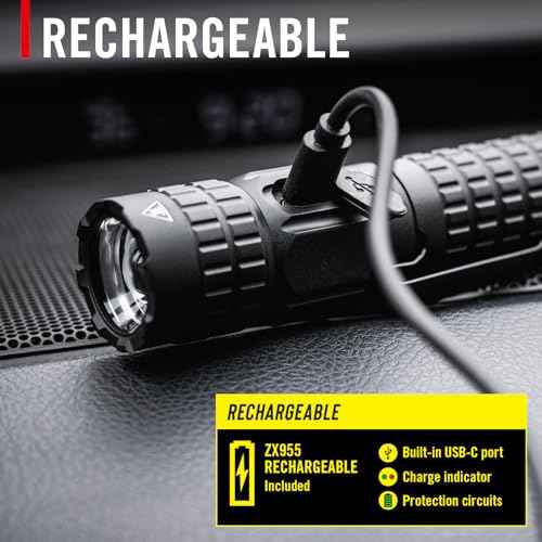 COAST PX200R 2000 Lumen Rechargeable LED Flashlight, TWIST FOCUS, USB-C, 2-Position Pocket Clip