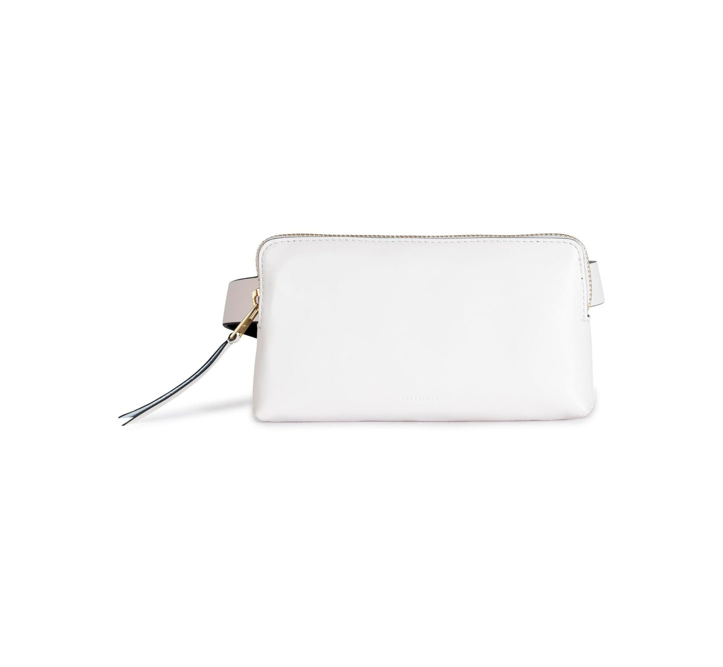 AllSaints Women's Leather Zip Belt Bag, Removable Zip Pouch for Hands-Free Carrying, 25 MM, Small/Medium, Roe