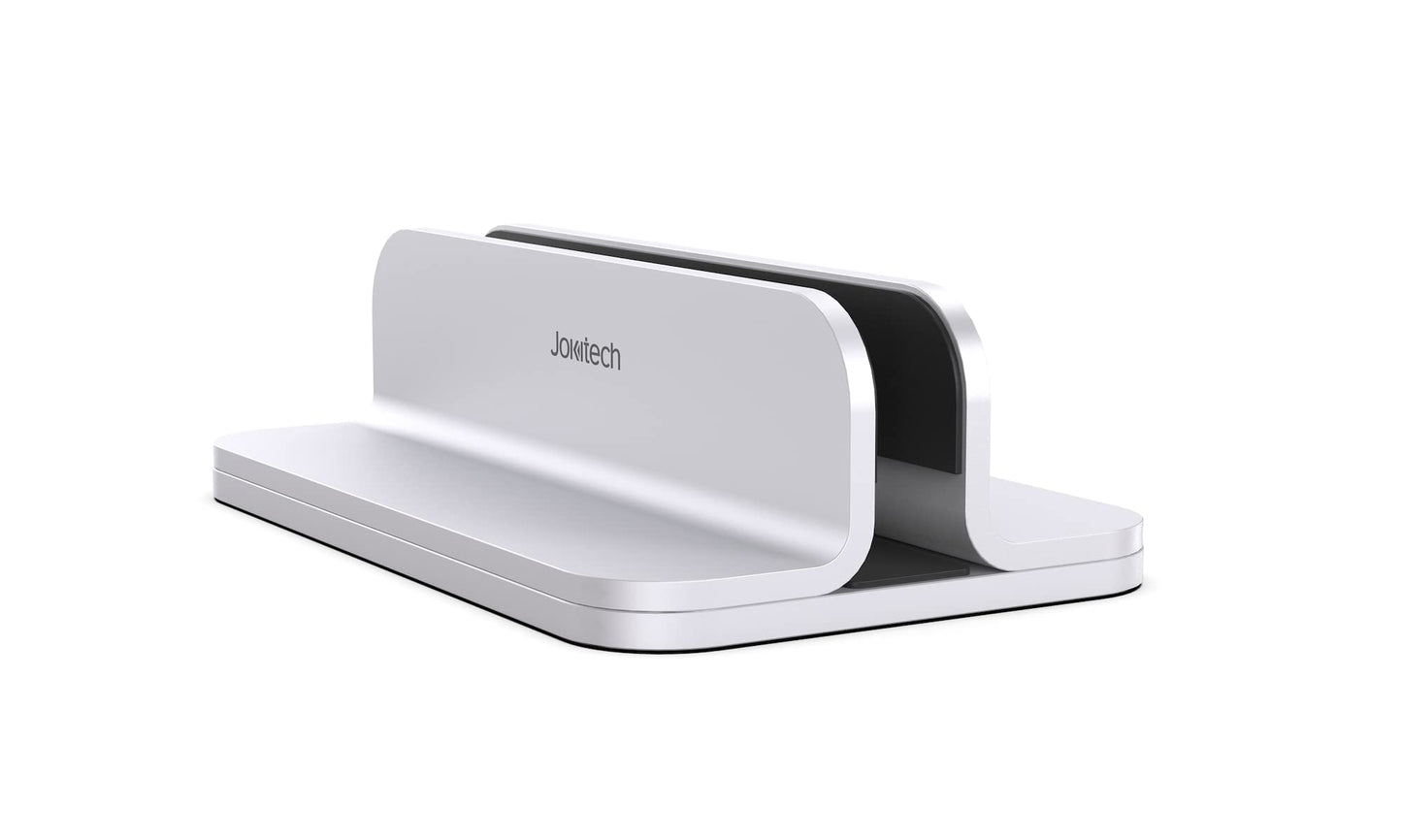 JOKItech Aluminum Laptop Stand, Sturdy and Adjustable, Compatible with Apple MacBook Pro/Air, Mac Mini, iPad Pro, Silver