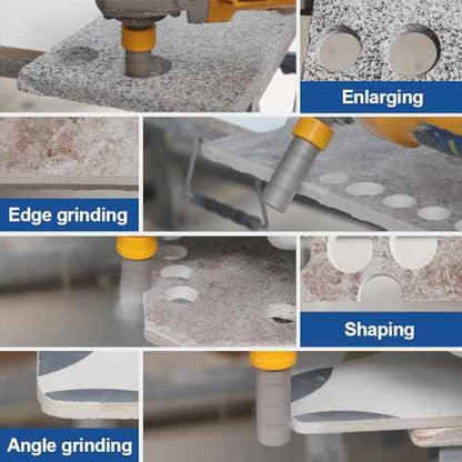 HIGHDRIL Diamond Milling Finger Bits for Enlarging and Shaping Hole,Diameter 35mm (1-3/8") Dry Drilling Core Bit for Porcelain,Hard Ceramic,Granite and Marble