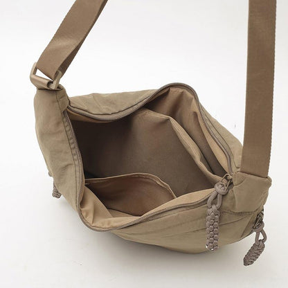 Nylon Crescent Crossbody Bag for Women Shoulder Tote Handbag Casual Sling Bag Dumpling Purse Bag for Outdoor Travel