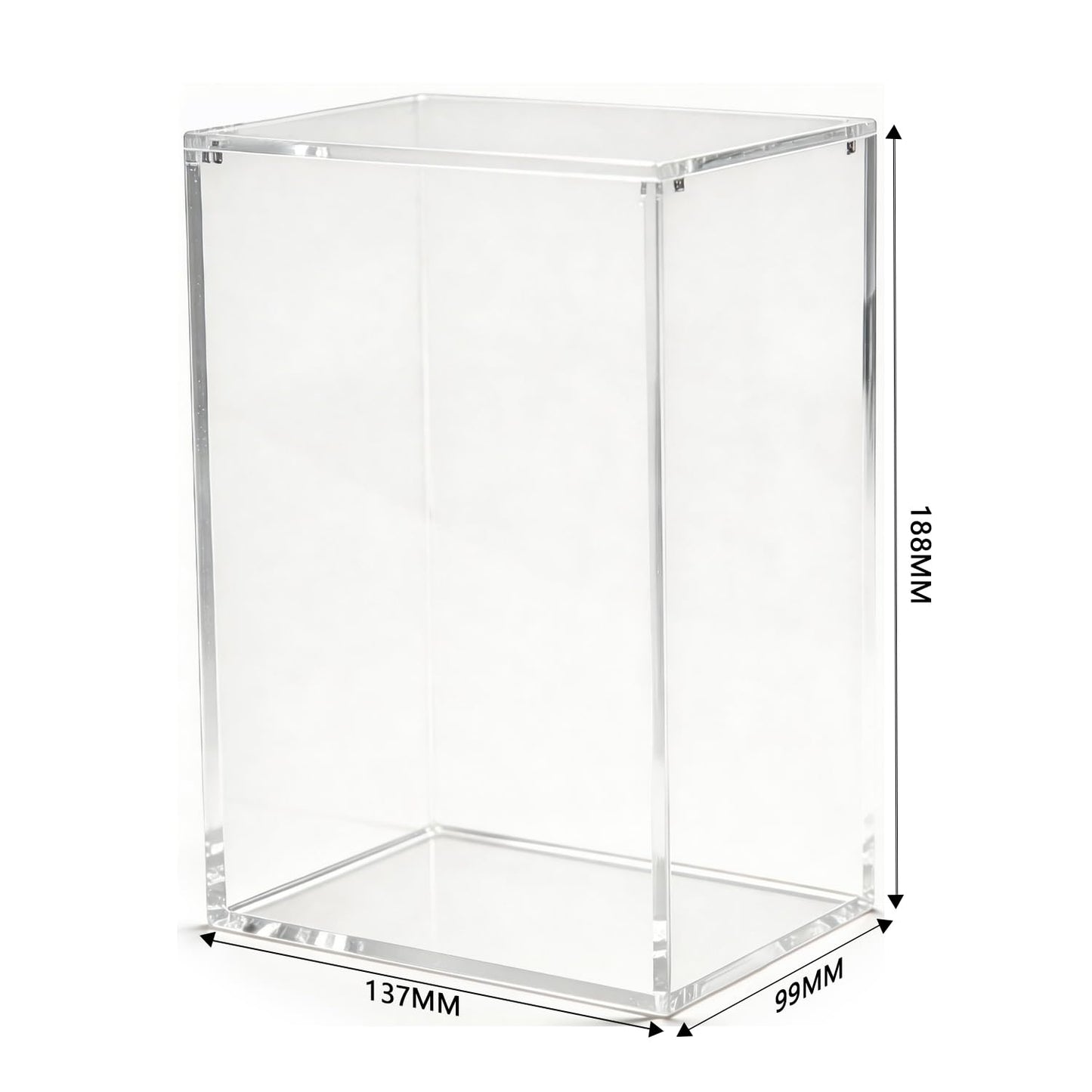 Oubou Acrylic Pen Holder, Clear Pencil Holder Organizer for Desk, Desktop Stationery Storage Cup for Office & Makeup Brushes 3.9''x5.4''x7.4''