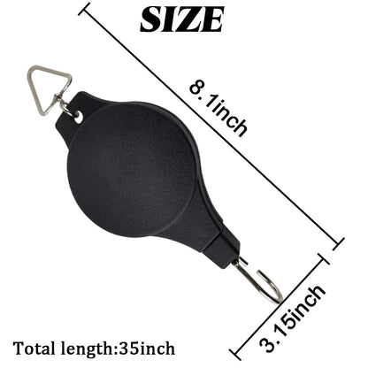 TIHOOD 3PCS Plant Pulley with 3PCS Ceiling Hooks Retractable Pulley Plant Hanger Hanging Flower Basket Hook Hanger for Garden Baskets Pots and Birds Feeder in Different Height Lower and Raise