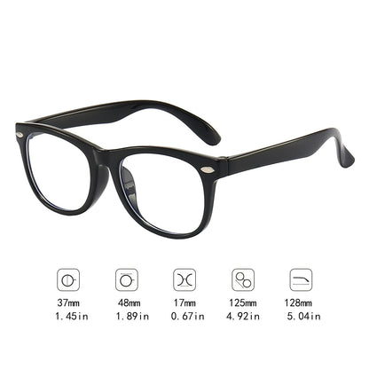FANNYGO 3 Pack kids Blue Light Blocking Glasses For Girls And Boys Computer Blue Light Blocking Glasses For Age 3-9 (Black + Dark blue + Light blue)