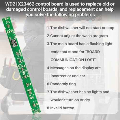 Upgraded WD21X31902 WD21X23462 Dishwasher User Interface Control Board, WD21X31902C Control Board Compatible with GE Dishwasher, Replace Parts WD21X26179 WD21X32000