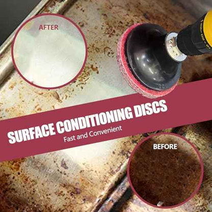 50Pcs Surface Conditioning Disc 2inch Sanding Discs 1/4'' Holder Quick Change for Paint Rust Removal Surface Strip Polishing Grind Burr Finish Burr Finish (Medium)