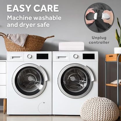 Sunbeam Premium Quilted Electric Heated Mattress Pad Twin 39" x 75" - 12 Heat Settings, 12-Hour Selectable Auto Shut-Off, Fast Heating, Warming Bed, Machine Washable, Extra-Soft Warm Cozy