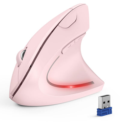 TECKNET Ergonomic Mouse, Wireless Bluetooth Vertical Mouse, 4800 DPI Optical Tracking, 6 Adjustable DPI, Quiet Clicks, 2.4GHz with USB A Receiver, 12 Months Battery, 6 Buttons, Wide Compatibility