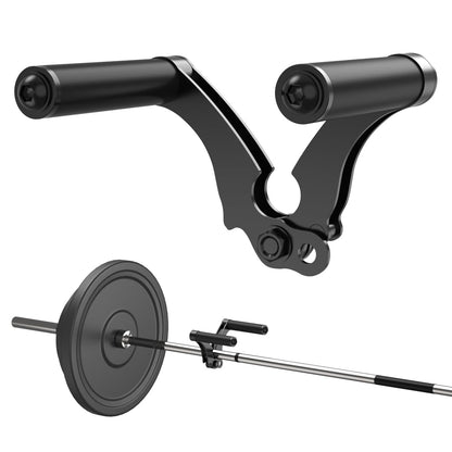 AimiDream Double D Row,V Bar Landmine Handle Attachment for Barbell Bar, Handle Cable Attachment for Weight Workout with Non-Slip Rubber Handle, Fits Olympic Bars Strength Training Bars,Black