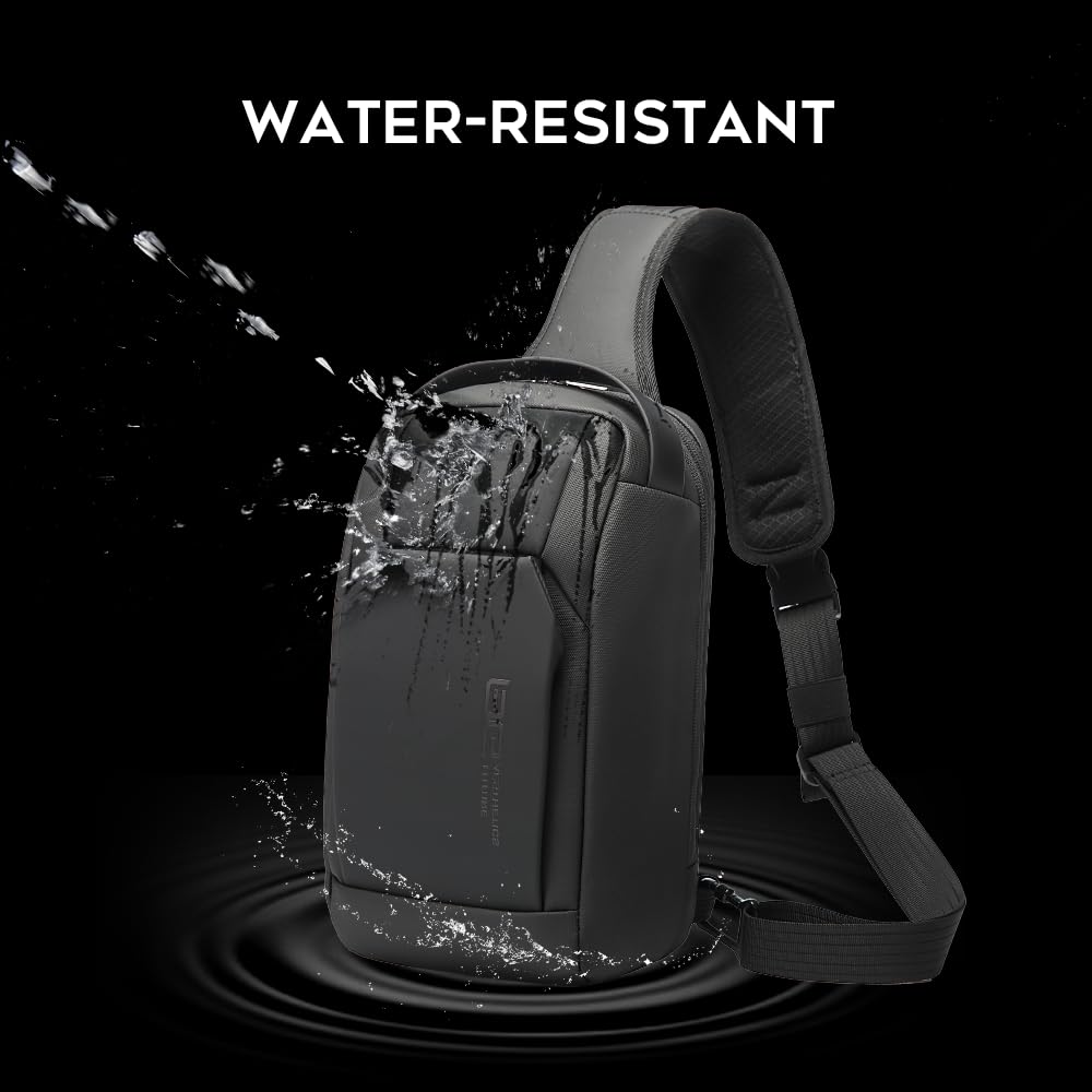 BANGE Fashion Sling Bag, Waterproof Shoulder bag, Crossbody Backpack for Men