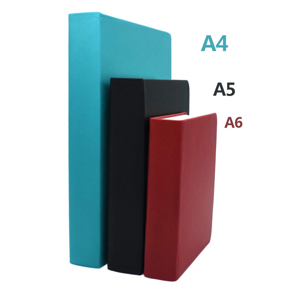 Notebook, Waterproof PU Leather Journal, Blank Pages Super Thick Hardcover Executive Notebooks, A4 A5 A6 Notebook for Home School Office Business, 660 Pages(Blue,Size:A6)