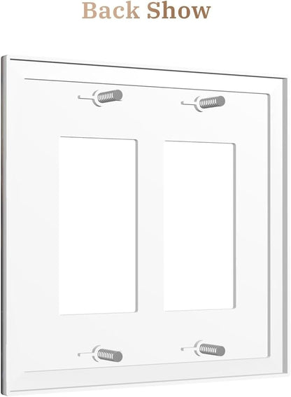 Decorative Art Light Switch Covers Wineglass & Artisanal Cheeses 2 Gang Dual Rocker Outlet Switch plate Faceplate GFCI for Home Decor
