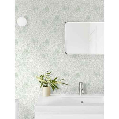 Modern Peel and Stick Wallpaper Green Contact Paper Sage Green Self-Adhesive Wall Paper Removable Decorative Wallpapers for Bedroom Bathroom Cabinets Decor Vinyl 17.3''¡¿78.7''