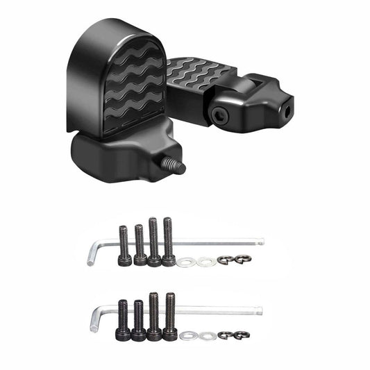 1 Pair Folding Bike Rear Pedals - Aluminum Alloy Non-Slip Foot Pegs for Mountain & Road Bicycles, Compact Foldable Footrests for Passenger Support‌