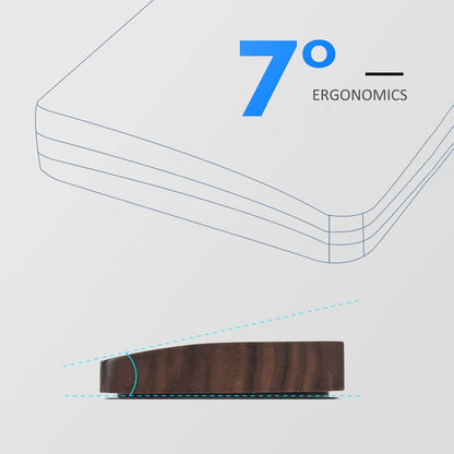 MageGee Keyboard Wooden Wrist Rest, Black Walnut Solid Wood Non-Slip Ergonomic Palm Rest for Compact 60% Keyboard, Durable and Easy to Clean