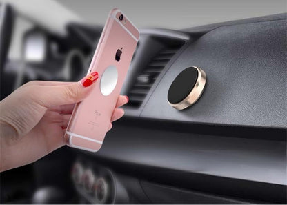 Universal Magnetic Car Mount,Stick On Mount Dashboard Magnetic Phone Holder-Black