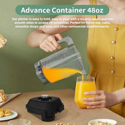 Blender Pitcher 48oz Compatible with Quiet One VM0145 36019 15978 BarBoss Drink Machine Advance Commercial Blender Pitcher Cup Parts, 16016 48 oz Advance Container VM0100A Jar -3 YR Support