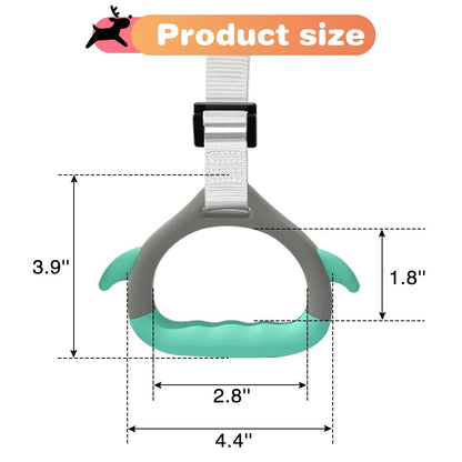 kechery Gymnastics Rings for Kid's Home Exercise, Pull up Rings with Adjustable Straps Load Bearing 800lb, Indoor Gym Anti -Slip Surface Design Rings(Green)