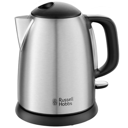 Russell Hobbs Adventure 24991-70 Kettle [1.0 L] Stainless Steel (2400 W, Quick Boil Function, Removable Limescale Filter, External Water Level Indicator, Small Travel Kettle)