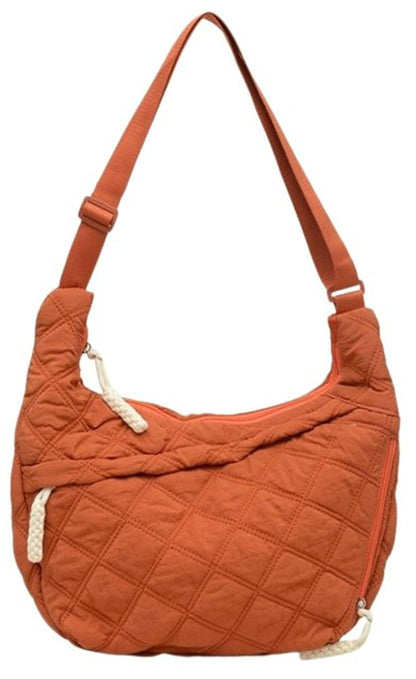 Nylon Crescent Crossbody Bag for Women Shoulder Tote Handbag Casual Sling Bag Dumpling Purse Bag for Outdoor Travel
