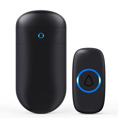 Wireless Doorbell, SECRUI Door bell Over 1000ft Coverage with 2 Plug-In Receivers, 1 Waterproof Push button, 52 Chimes, 110dB loud Sound Colorful LED Flash