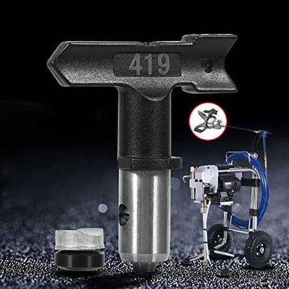 Airless Spray Gun Tip Multi Series Tungsten Steel Reversible Gun Paint Nozzle Tip Head (Size : 419#)