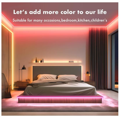 MFWW Neon Rope Lights, 33FT RGB LED Strip Lights, App Control, IR Remote, Outdoor IP67 Waterproof, Music Syncing, Flexible DIY Design for Bedroom, Gaming, Party, Christmas Decor