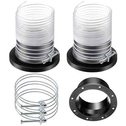 Saillong 4" Magnetic Dust Collector Fast Connect System ? 10Pcs Starter Kit with Neodymium Fittings, Hose Couplers & Clamps for Workshop Dust Collection