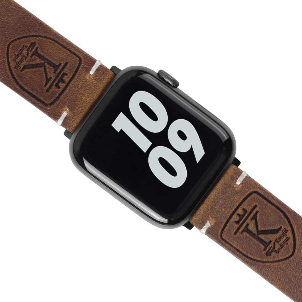 KONAFEI Band Compatible with Apple Watch Ultra 2/1 49mm 46mm 45mm 44mm 42mm 41mm 40mm 38mm Series 10/9/8/SE/7/6/5/4/3/2, Vintage Leather iWatch Strap for Men Women (38/40/41mm, Classic Crazy-Horse Leather-Yellow Brown)