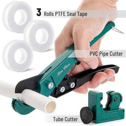 Bates- PEX Pipe Cutter, Cuts up to 1-1/4", Tube Cutter 1/8"-7/8", PTFE Seal Tapes, PEX Tools, Rubber Hose Cutter Tool, PEX Cutter Tool, PEX Cutters, Plastic Pipe Cutter, Pipe Cutters Plumbing