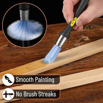 Bates- Trim Paint Brush, 0.75 Inch, 2 Pack, Ergonomic Non-Slip Handle, Synthetic Bristles, Trim Brushes for Painting, Yellow and Black