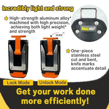 MAGGHEVI Tool Pouch with Belt Clip,Quickly Attach and Release from Tool Belts,Utility Tool Organizer Pouch for Electrician,Carpenter,Construction,Technician