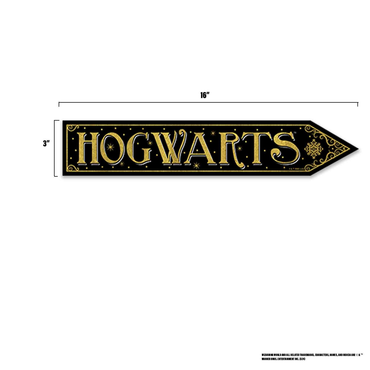 Harry Potter Hogwarts Arrow Wood Wall Decor - Fun Hogwarts Sign for Kids' Bedroom, Playroom or Movie Room