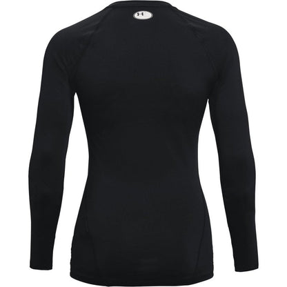 Under Armour Women's HeatGear Compression Long-Sleeve T-Shirt, Black (001)/White, Medium