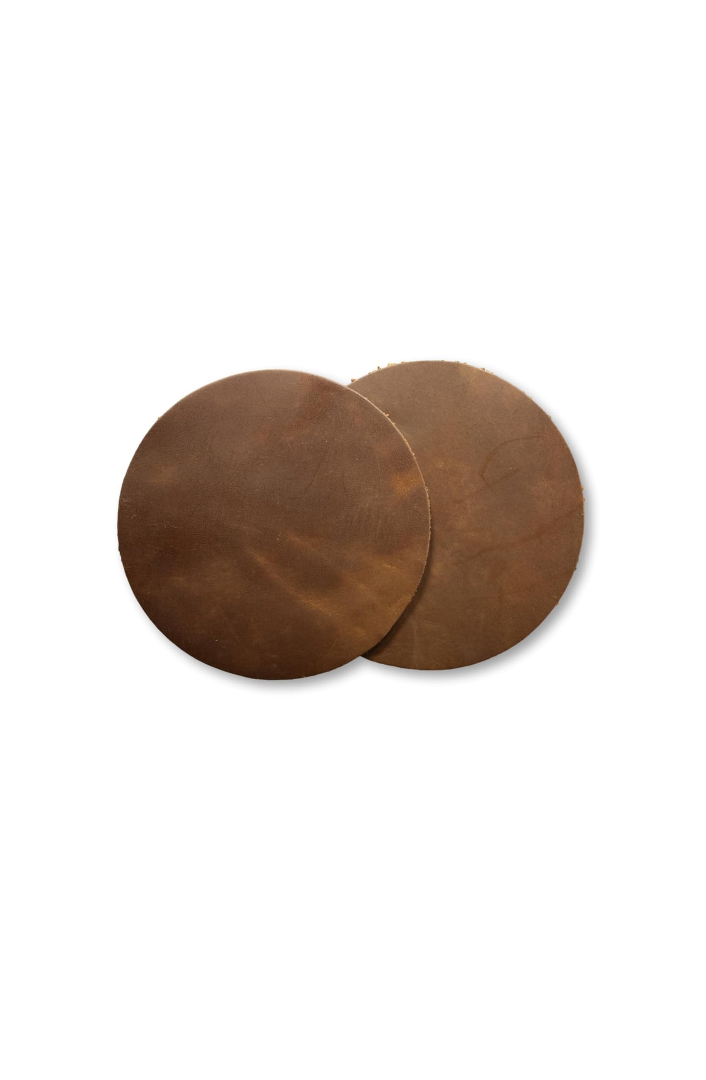 Real Natural Grain Leather Coasters – Durable Non-Slip (Luggage) Distressed Design, Set of 6 for Table Protection in Home, Office, Kitchen, and Bar