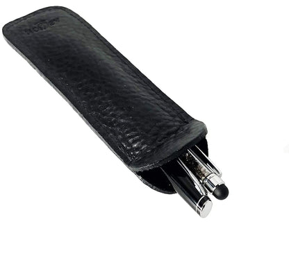 Aston Leather Pen-Slip-Double-Black