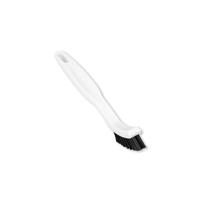 SPARTA Flo-Pac Grout Brush with Nylon Bristles, Scrubber with Handle for Bathroom and Kitchen Tile, 8", White