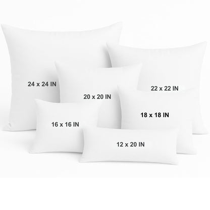 LANE LINEN 18 x 18 Throw Pillow Insert - Pack of 2 White, Down Alternative Pillow Inserts for Decorative Pillow Covers, Throw Pillows for Bed, Couch Pillows for Living Room