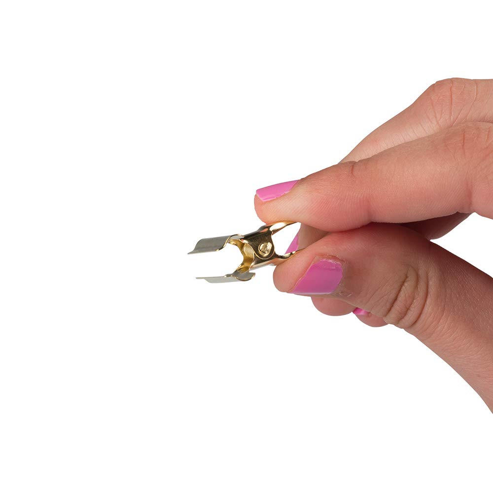 JAM PAPER Metal Bulldog Clips - Small - 22mm - Gold - 25/Pack