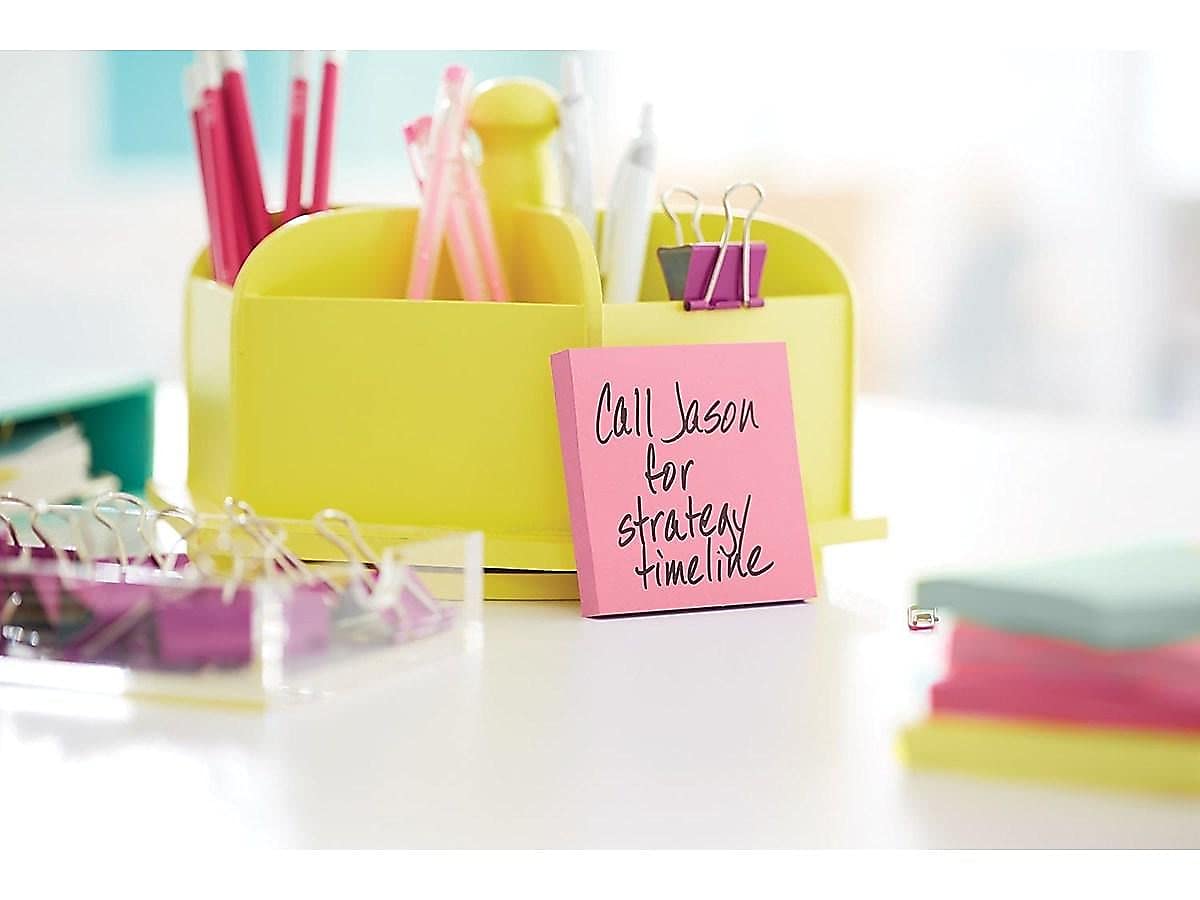 Post-it Pop-up Notes, 12 Sticky Note Pads, 3 x 3 in., School Supplies, Office Products, Accordion Sticky Notes Work with Pop-Up Note Dispenser, Beachside Café Collection